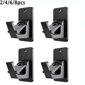 2/4/6/8pcs Universal Curtain Rod Holders, No Drill Curtain Rod Brackets, Self Adhesive Curtain Rod Brackets,Nail Free Curtain Rod Hooks for Bathroom, Bedroom, Livingroom, Kitchen, Curtain Rod Supports
