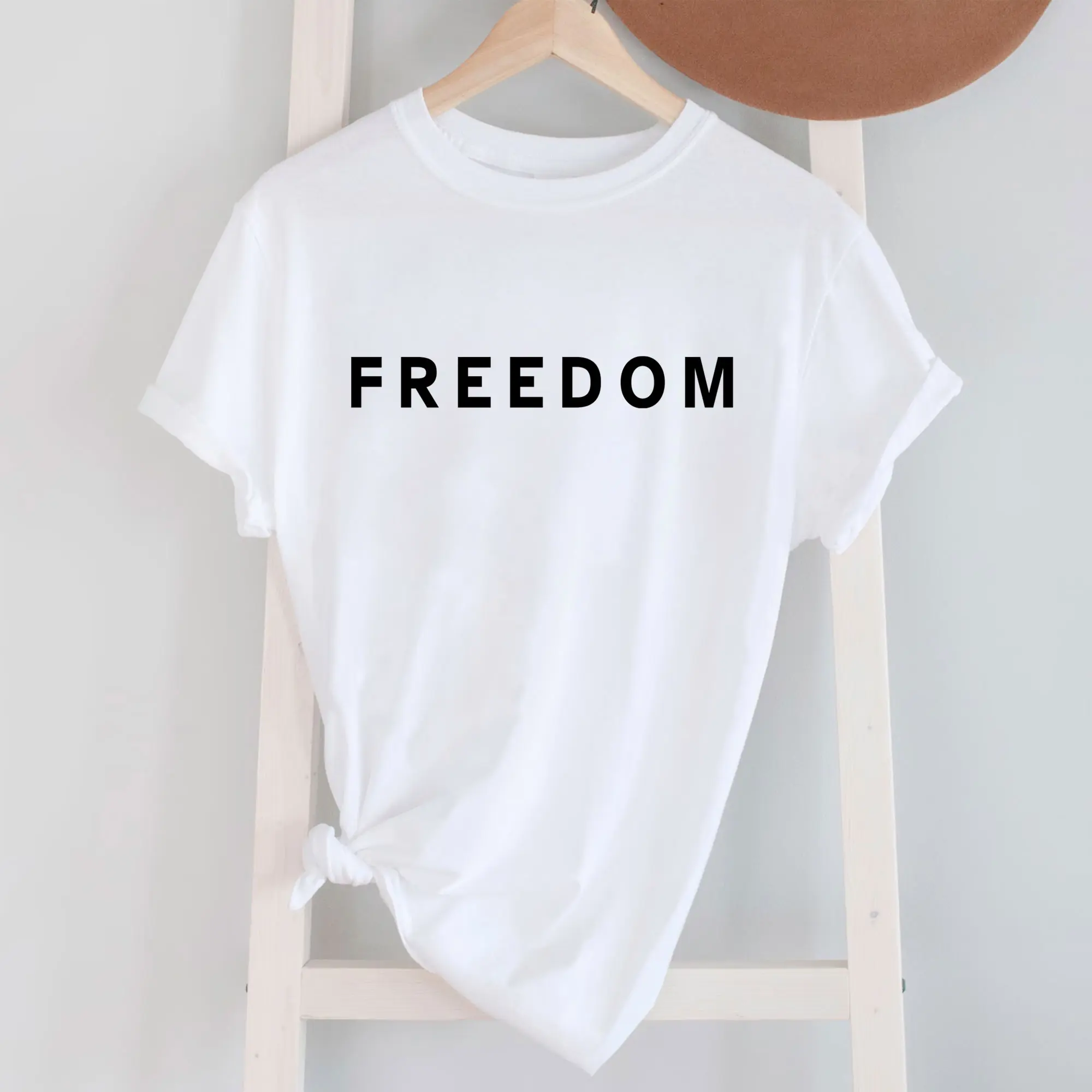 FREEDOM DTG Graphic T-Shirt - Unisex Relaxed Fit Soft Print Tee, 100% Cotton, Casual Wear, Perfect for Birthdays and Holidays - Comfort