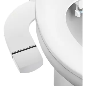 Ultra-Slim Bidet Attachment for Toilet, Dual Nozzle (Frontal & Rear Wash) with Self-cleaning, Non-Electric Bidet Toilet Seat Attachment with Adjustable Water , White