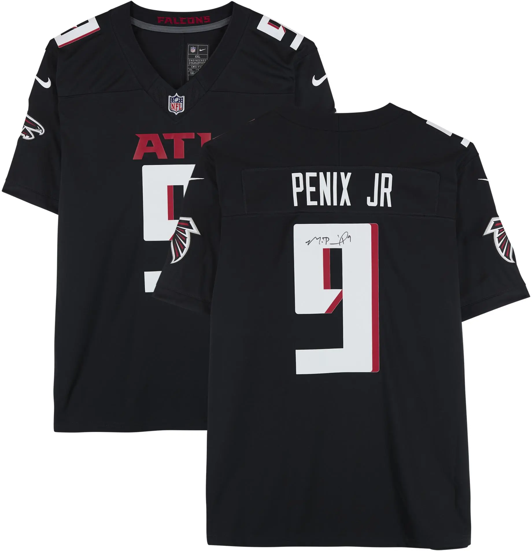 Michael Penix Jr. Atlanta Falcons Autographed Nike Black Limited Jersey - Fanatics Authentic Certified