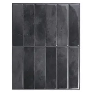 Aadesh Self-Adhesive PET Tile Wall Stickers, Ready to Tear and Stick, Waterproof, Mildew Resistant, Oil Resistant, Suitable for Living Room, Kitchen, Bathroom, Balcony and Sink, Backdrop Bathroom Home Wall Stickers, 9x11.4 inch, High Adhesive Stickers