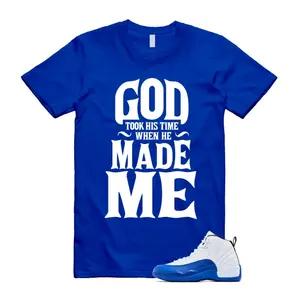 12 Blueberry Game Royal Blue White Black T Shirt Match GTHT, Jordan 12 Blueberry Shirt, Gildan 5000 Unisex Shirt, 100% Cotton, Classic Fit, Gift For Him