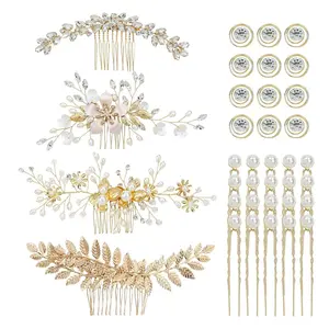 20/36 Pack Decorative Flower Pins Wedding Bridal Decorative Hair Pins U-shaped Pearl Hairs Pin Clips Beauty & Personal Care