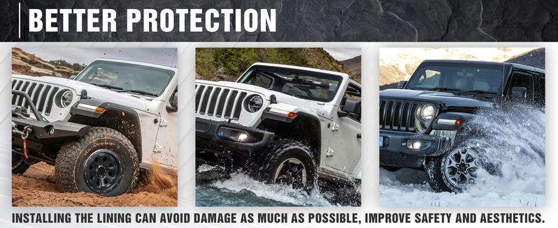 for Wrangler JK Front and Rear Inner Fender Liners Compatible with 2007-2018 Jeep Wrangler JK & JKU 2/4 Doors, Steel Back Mud Guards Wheel Well Cover Since 1941 Logo Fender Flare Liners (4 PCS) for Wrangler JK Front and Rear Inner Fender Liners Compatible with 2007-2018 Jeep Wrangler JK & JKU 2/4 Doors, Steel Back Mud Guards Wheel Well Cover Since 1941 Logo Fender Flare Liners (4 PCS)