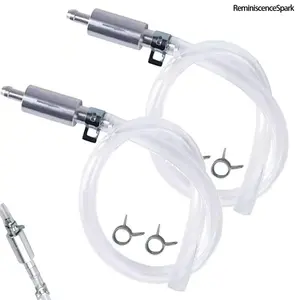 2PCS Soft Brake Bleeder Hose Kit – One Way Check Valve Tube with Metal Clips, Universal Brake Fluid Bleeder Tool for Car & Motorcycle Hydraulic Brake & Clutch Maintenance