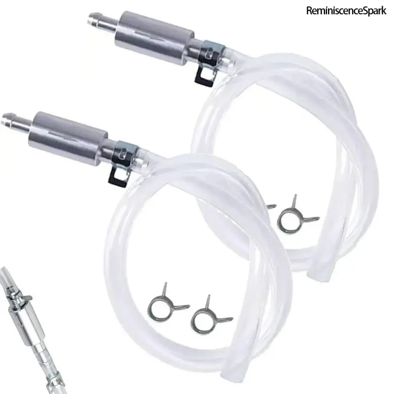 4/2-PCS Soft Brake Bleeder Hose Kit – One Way Check Valve Tube with Metal Clips, Universal Brake Fluid Bleeder Tool for Car & Motorcycle Hydraulic Brake & Clutch Maintenance,summerwins