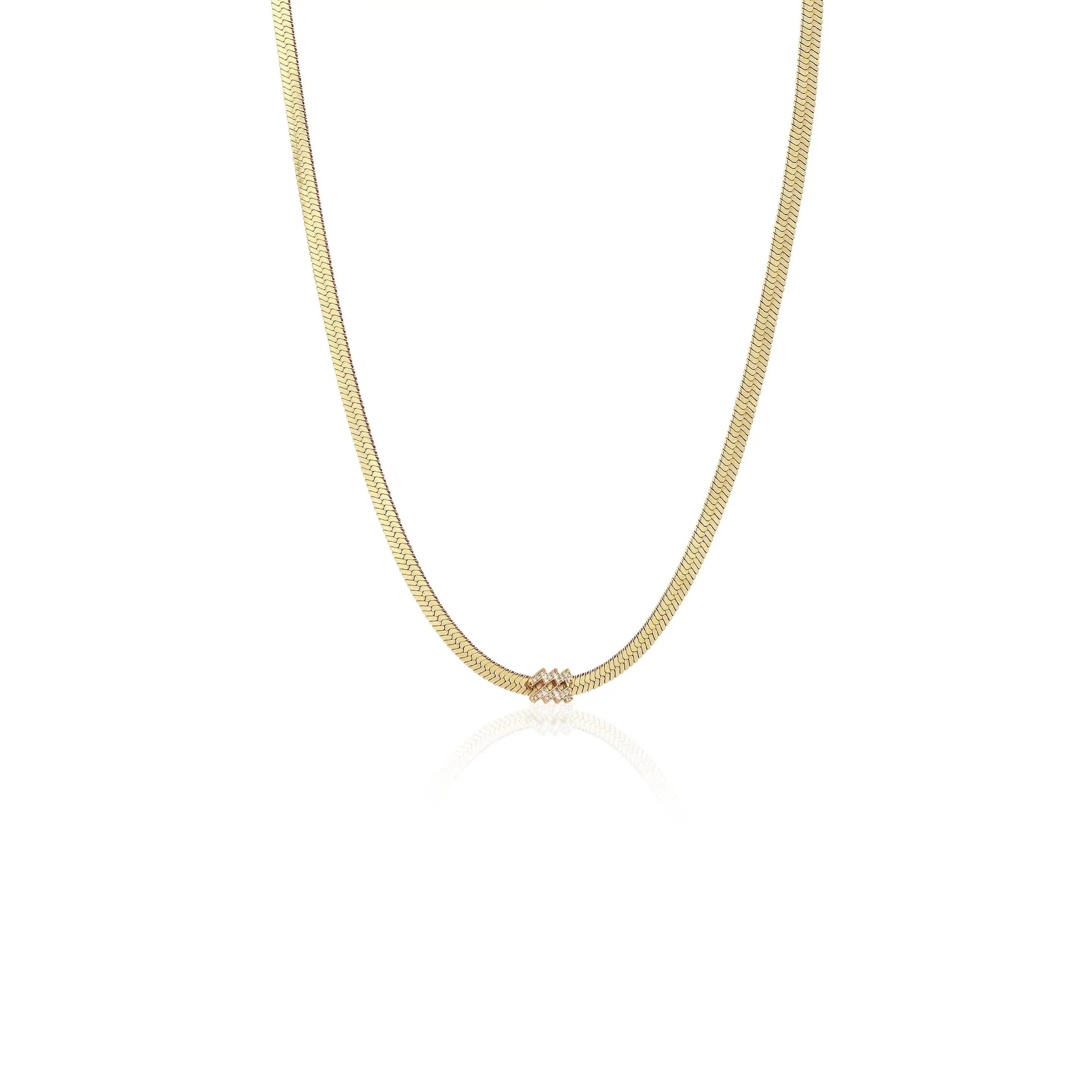 Zodiac Herringbone Necklace – 18K Gold Plated Chain with Horoscope Charm | Personalized Astrology Choker for Women Zodiac Herringbone Necklace – 18K Gold Plated Chain with Horoscope Charm | Personalized Astrology Choker for Women