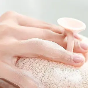 Upgraded Suction Cup Bath Ball, Massage SPA Exfoliating Mud-Removing Foaming Bath Sponge, Essential Bath Scrub Tool