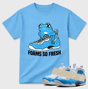 Foams So Fresh Sneaker Tees - Foamposite One University Blue, Streetwear Fashion, Hiphop Outfit