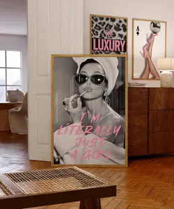 Y2K Retro Girl Posters - Fashion Magazine Style - Bold Feminine Print - Trendy & Girly Dorm Printable Poster - Photography Print - Women Fashion Magazine Wall Art - Bedroom Wall Art.