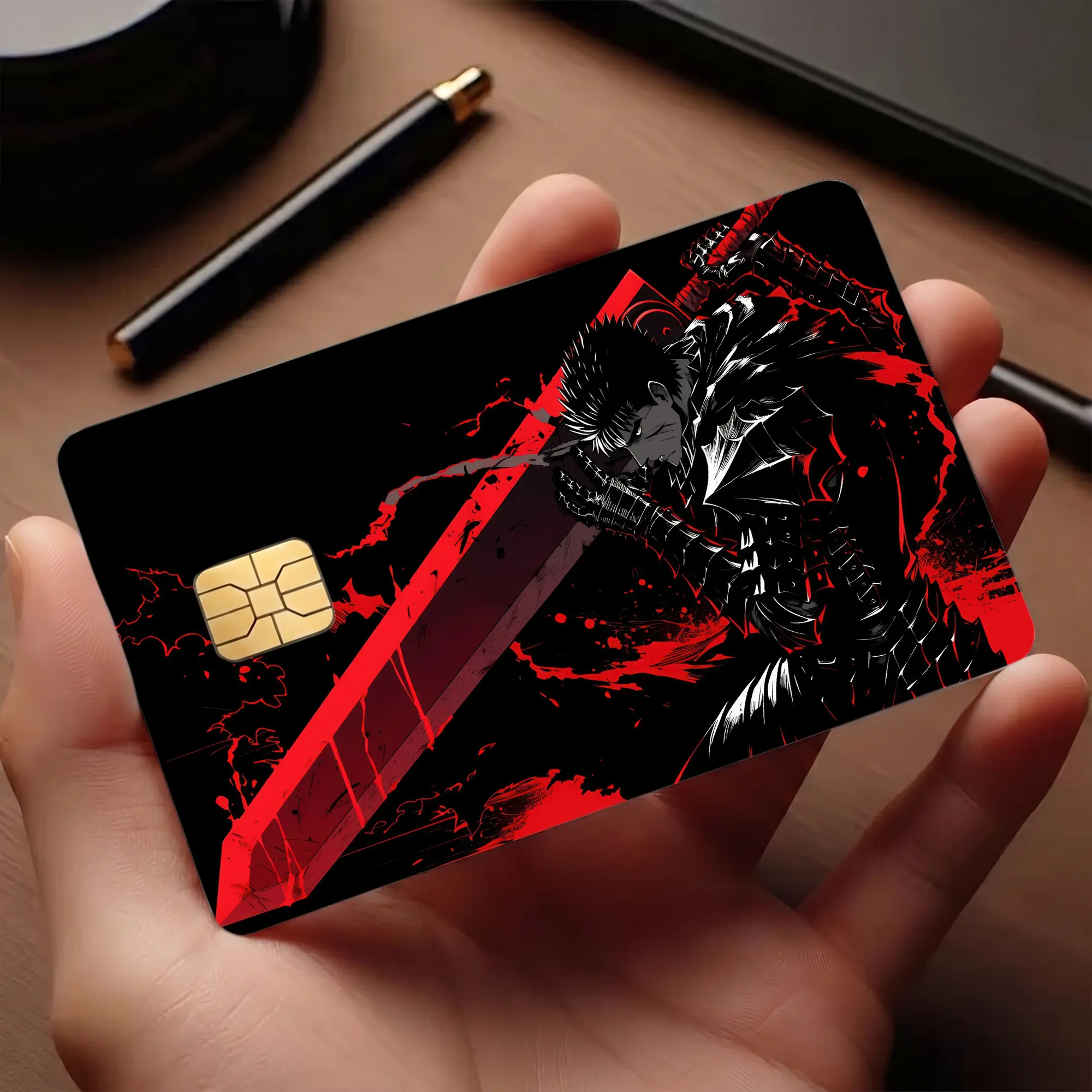 Guts vs Griffith Card Skin, Berserk Anime Credit Card Sticker, Dark Fantasy Manga Wallet Decal, Otaku Collector Gift for Anime Fans