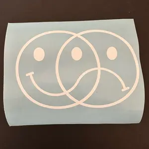 Bipolar Face Car Decal - Durable Vinyl Sticker for Outdoor Use