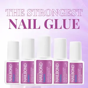 2/3 Pieces Nail Glue Strong Adhesive Fast Drying, Non-Toxic Liquid Gel Polish for Daily Wear, Perfect for Manicure & Pedicure