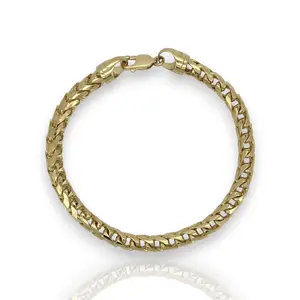 Franco Chain Bracelet 10K Yellow Gold - Solid