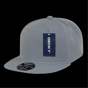 212 MAIN Retro Look Flat Bill Fitted Cap, Grey - 7.5