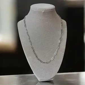 Paper clip chain Sterling silver .925 | Cadena de plata 925 paper clip 18”-20”