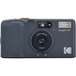KODAK Snapic A1 35mm Film Camera 35mm, Reusable, 2-Zone Focus, Lightweight, Compact (Film & AAA Battery are not Included) (Single, Rhino Grey)