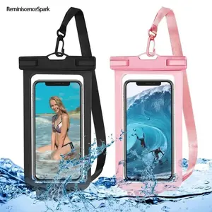 2-Pack Waterproof Phone Bag with Transparent Case & Adjustable Strap – Fits Devices Up to 7 Inches, Essential Dry Bag for Beach, Swimming, Diving, Cruise, Travel & Boating