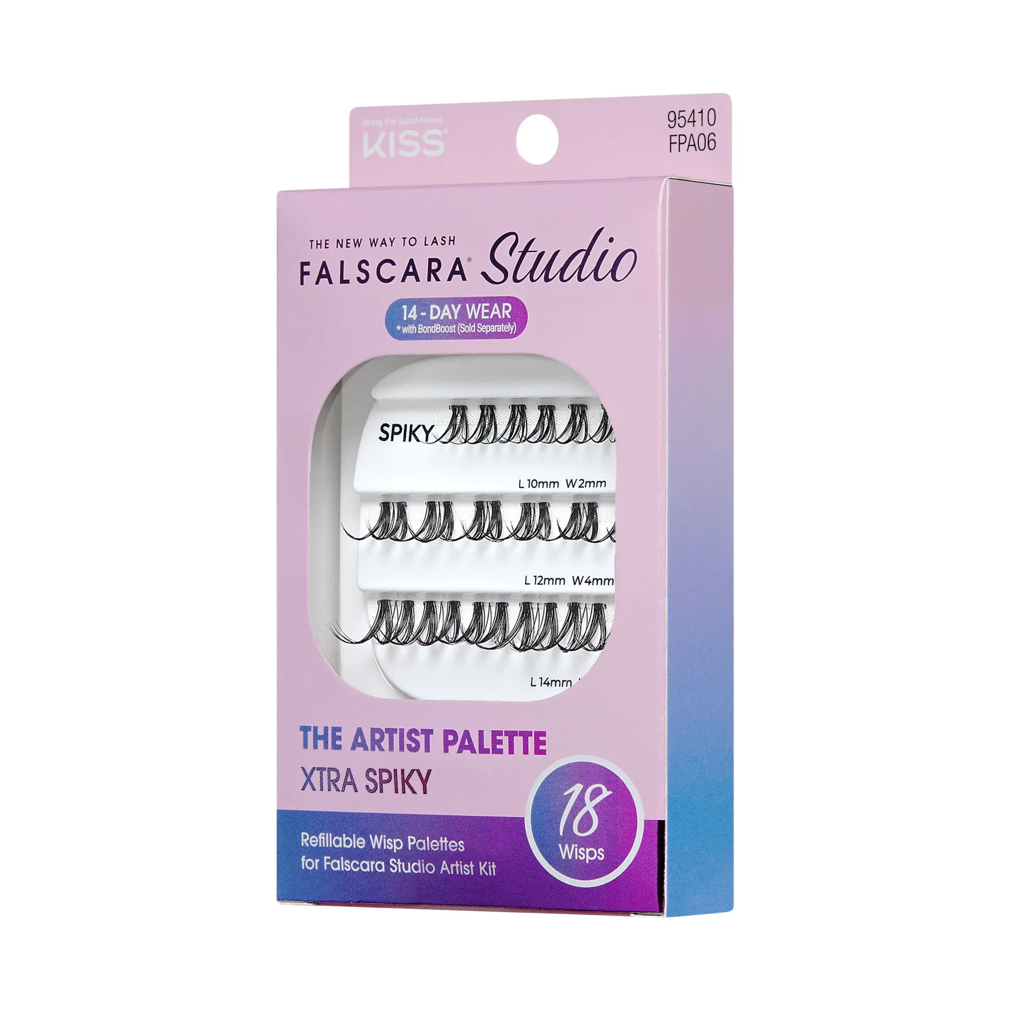 Falscara Studio Lash Palette - Xtra Spiky Volume | DIY False Lash Extensions, Full Glam, Cluster Lash, Wispy Lashes, 18 Wisps, 10mm-14mm Falscara Studio Lash Palette - Xtra Spiky Volume | DIY False Lash Extensions, Full Glam, Cluster Lash, Wispy Lashes, 18 Wisps, 10mm-14mm