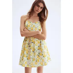 H&M Flared-skirt cotton dress