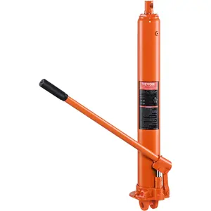 【Spotlight Day】VEVOR Hydraulic Long Ram Jack, 8 Ton Engine Hoist Cylinder with Single Piston Pump And Clevis Base, Hydraulic Ram Cylinder for Engine Lift Hoists, Hydraulic Garage/Shop Cranes, Mechanical, Farm