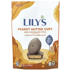 Lily's Sweets Milk Chocolate Style, Peanut Butter Cups, 3.2 oz (90 g)