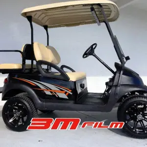 Flash 2 color golf cart side stripe decals vinyl graphics kit for custom carts sleek universal wrap sticker stripes