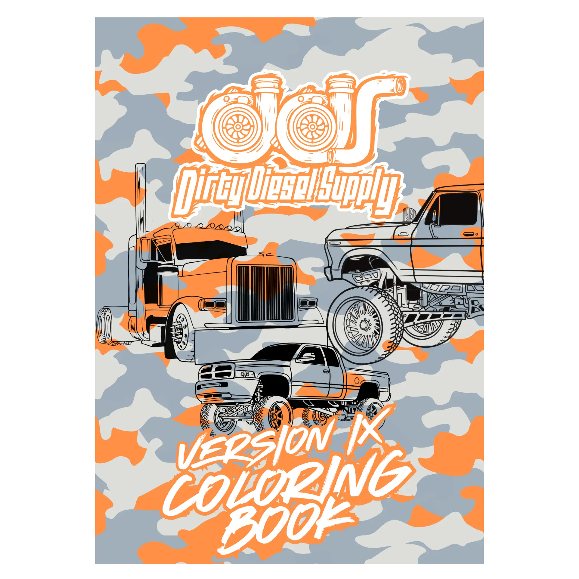 Dirty Diesel Supply Version 9 Truck Coloring Book - Perfect for Kids and Adults