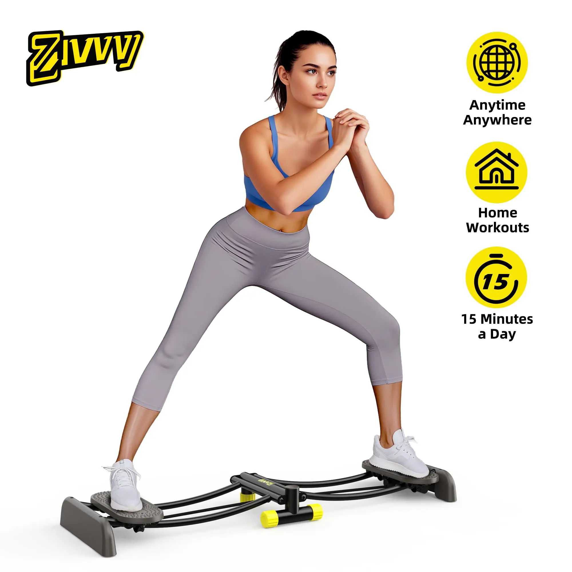 Ziwwvy Ski Machine, Slimming Leg Machine, Extended 300 Lbs Capacity, Pelvic Floor Trainer, Kegel Trainer, Foldable And Portable, Better For Hip Dip.