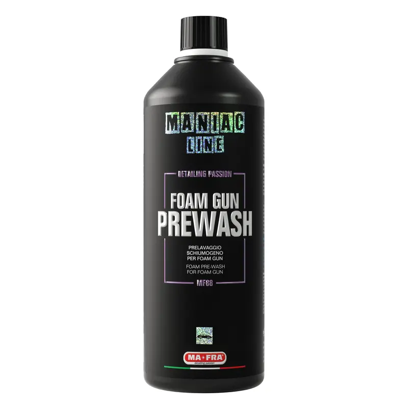 Maniac Line Foam Gun Prewash Detailing Agent (1L/1.18kg), Car Washing & Maintenance Fluid, Sealant-Safe Use, Coating-Safe Clean, Decontaminating Car Detailing Chemicals