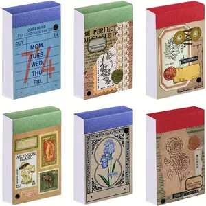 Vintage Washi Paper Sticker Book, 300pcs Butterfly & Natural Plant Sticker, Scrapbooking & Stamping Supplies for DIY Craft, Gift Wrapping Decor