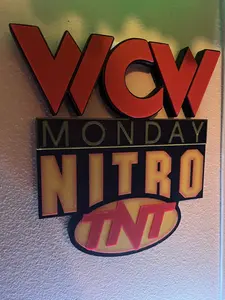 WCW Monday Nitro Logo Wall Art - Perfect for the 90s wrestling fan!