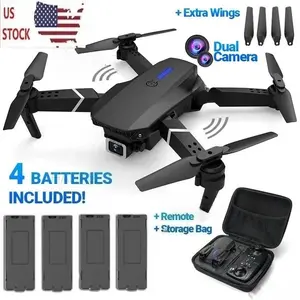 Drone 2026 4K HD Dual Camera WiFi FPV RC Foldable Quadcopter with 4 Batteries for Extended Flight Times and Precision Control