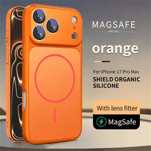 Luxury Magnetic Shockproof Phone Case for iPhone 17 Pro Max 17 16 15 14 13 Liquid Silicone Protect Cover
