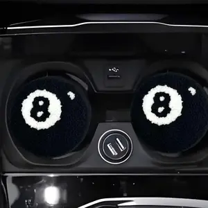 Car Cup Holder Coaster, Water Absorption & Heat Resistance Car Cup Holder Pad, Universal Anti-slip Car Interior Decoration Accessories for Women & Men