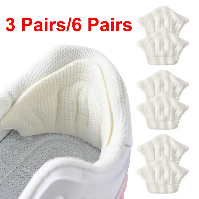 Heel Pads 4mm 8mm Black White Cushioning Anti Chafing Adjustable Size Soft Self Adhesive Cuttable Sports Shoe Foot Cushion Pad for Daily Wear