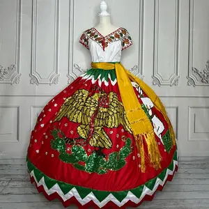 China Poblana Gala Outfit - Red Alcatraz