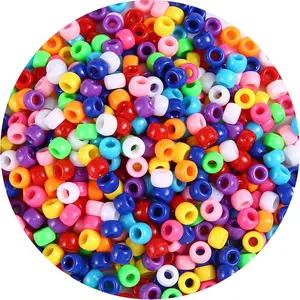 1000+ pcs Multi-Colored Bracelet Beads for Hair Braids Plastic Bead for Crafts Medium Classic Pack