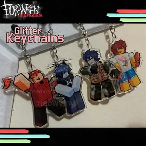 FORSAKEN Acrylic Keychain - Roblox TwoTime Shedletsky Guest1337 Elliot, Great For Daily Use Or As Thoughtful Little Gifts For Your Friends And Yourself