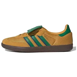 Adidas Samba LT 'Prlvd Yellow Green' Men's Vintage-Inspired Premium Leather Upper Classic Gum Sole Iconic Silhouette Sneaker