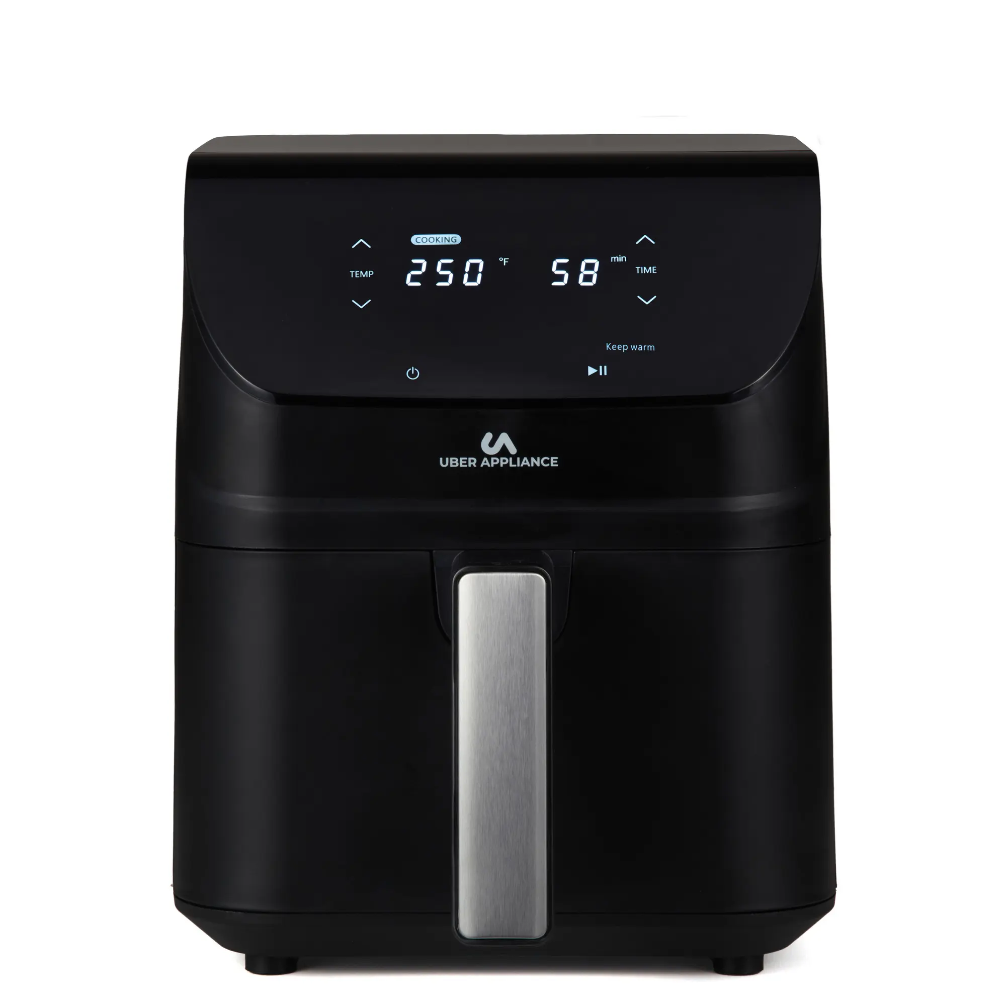 Uber Appliance XL Deluxe Air Fryer - 5Qt Capacity, Digital Display, Ceramic Non Stick Coating Non Toxic, Free Recipe Booklet