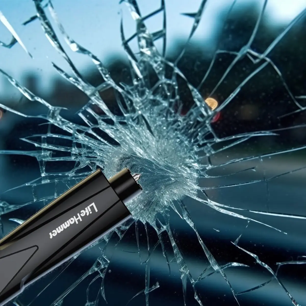 2-in-1 Car Window Breaker & Seatbelt Cutter  Compact Portable Emergency Escape Tool Keychain Safety Hammer  Automotive Truck Auto Interior Accessories