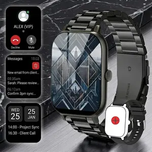 Smartwatch with Call Function, 1.83 Inch Full Touch Screen, Wireless Calling, Sports Modes, Customizable Watch Face, Android & iPhone Compatible