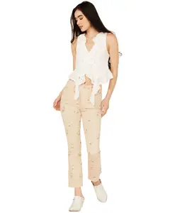 Driftwood Women's Roxy X Provence High Rise Floral Embroidered Cropped - Dw-P42509a