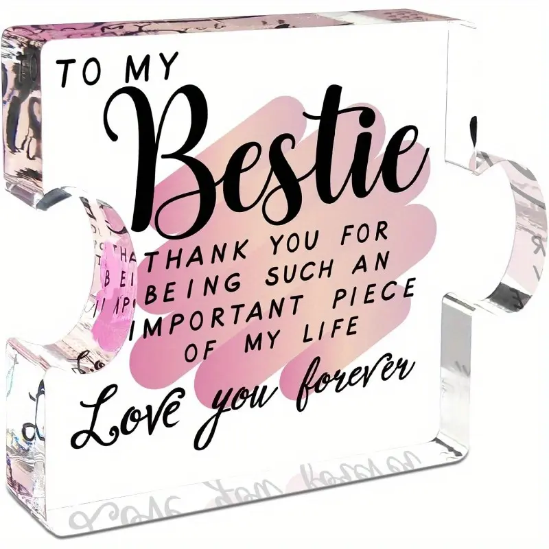 Acrylic Puzzle Gift Set for Best Friends, Birthday Present for Soul Sisters, Friendship Keepsake for Women, Easter Gift Idea, Home Decor Gifts, Acrylic Photo Plaque, Vintage Plaque Decor, Decorative Plaque, Acrylic Plaque Sign