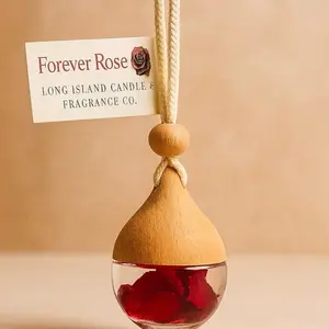 Forever Rose Hanging Diffuser – Real Rose Petals in Glass | Luxury Car, Closet & Home Scent
