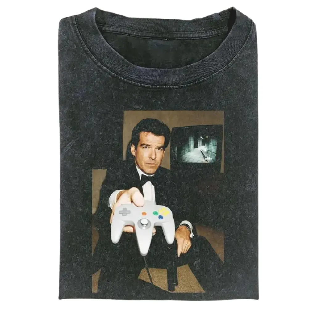 James Bond Vintage Tee, Retro Gaming Shirt, Classic Movie Star Vintage T-Shirt, Trending Graphic Tee for Fans, Gift for Men, Gift for Women