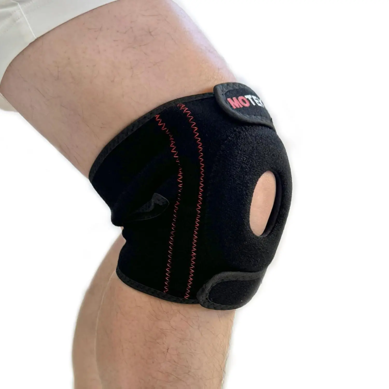 MOTEK Adjustable Knee Support Brace, Dual Straps (size 13-18") | Breathable Material, Stability boost, Extra strength | ACL injury | Meniscus tear