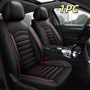 Leather Car Seat Cover Full Surround Single Seat, Summer Auto Cushion, All-Season Universal Fit, Driver Side Backseat Protector