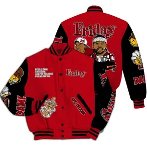 Bred Velvet Sneaker Match Varsity Jacket Friday Theme Graphic, Streetwear Style, Trendy Urban Outfit